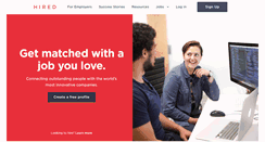 Desktop Screenshot of hired.com